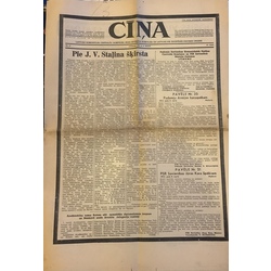 Avīze par Staļina nāvi.Patiesība no 1953. gada 8. marta.
