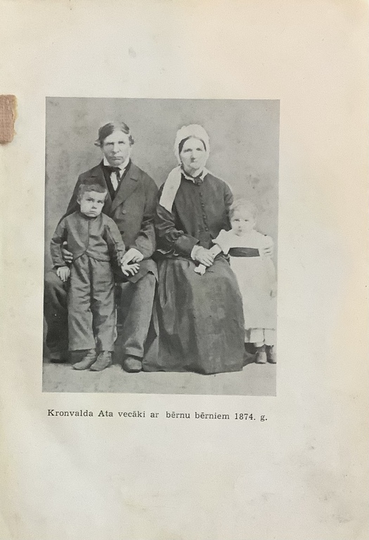 Book with bookplate by Karlin Ulmanis. Biography of Atis Kronvald with rare photographs