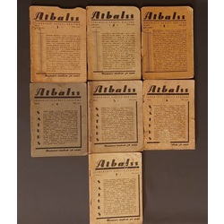 7 pcs. ATBALSS collection of articles investigated in 1940 from January to July