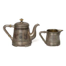 Silver coffee and milk can 2 pcs