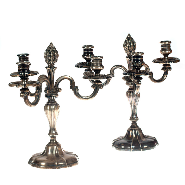 Couple of silver candlesticks