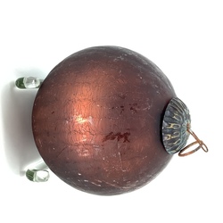 Large Christmas ball with bronze button, Prussia 1900. Rarity