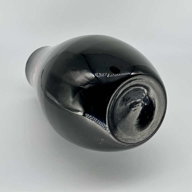 Black opaque glass to imitate lignite. Victorian era. Hand made