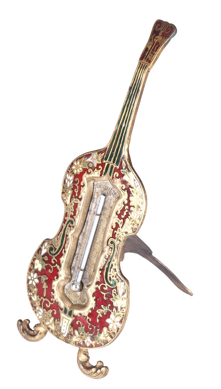 Thermometer in the form of cello 