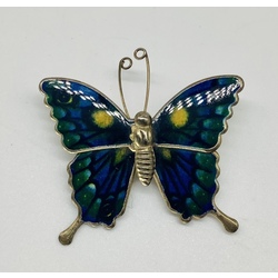 Brooch Butterfly.Enamel.Mid last century.Excellent condition