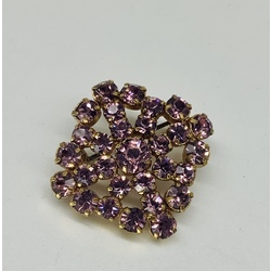 Brooch with amethyst fears in excellent condition. Hand polished. Bohemia. Last century