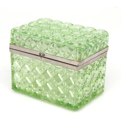 Green glass casket