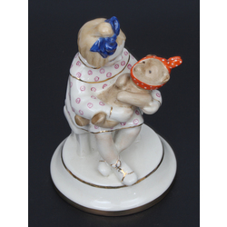 Porcelain figurine ''Girl with bear''