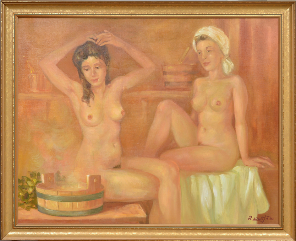 Girls in the sauna