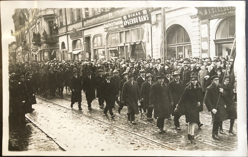Liepaja. March of Social Democrats.