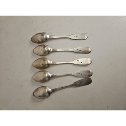 Silver spoons, 5 pcs. Prove 84.