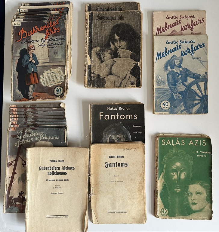 6 novels in old print