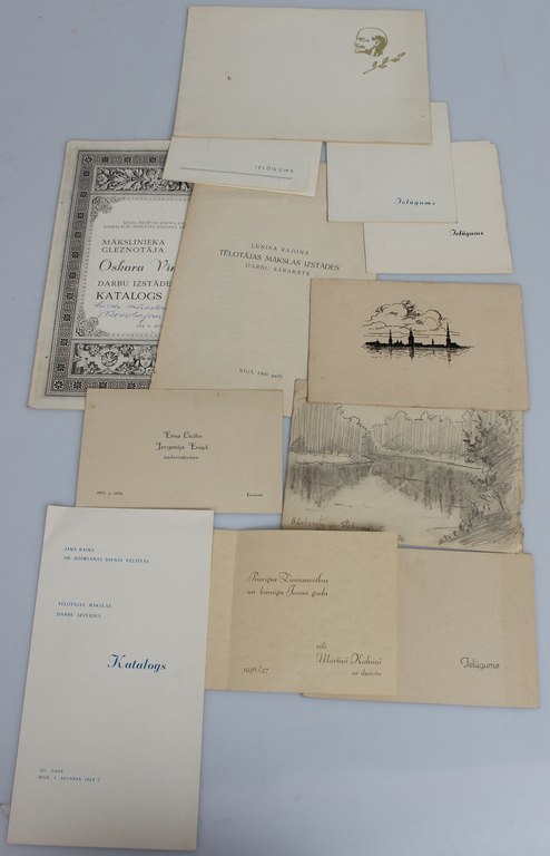 Set of greeting cards, invitations, catalogs, etc. (12 pcs.)