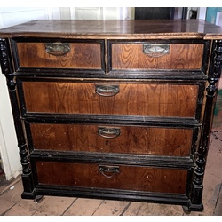 1820 ash wood chest of drawers made for the Latvian era, all hinges have locks