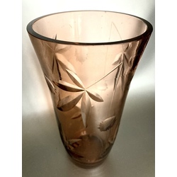 Латвийская стеклянная ваза 1930 г. Рига