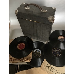 15 dazada records good stage from Bellacord Electro, Colombia, Metropol record, Homocord ipasa plasu antique wooden box / cases