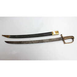 Napoleonic French sword in leather case with bronze finish