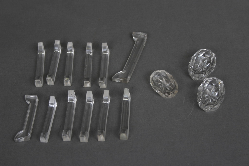 Glass spice jars and cutlery holders