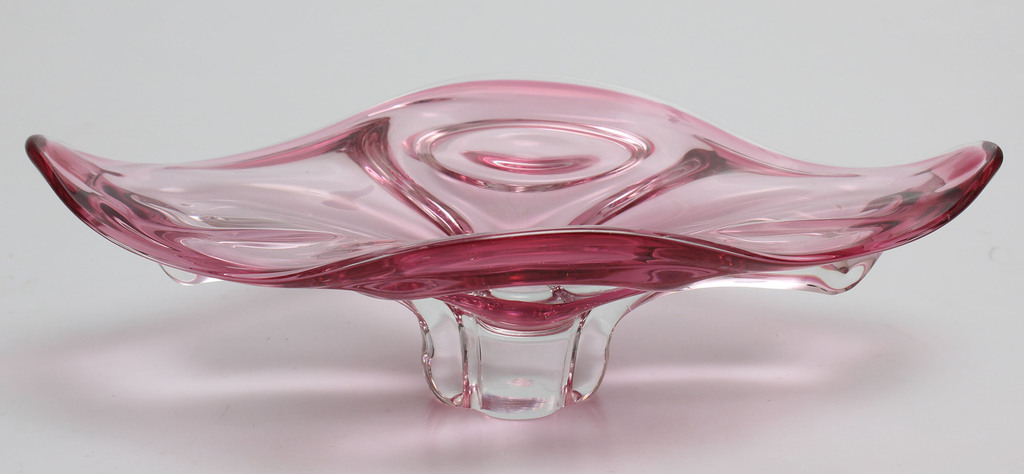 Pink glass utensil