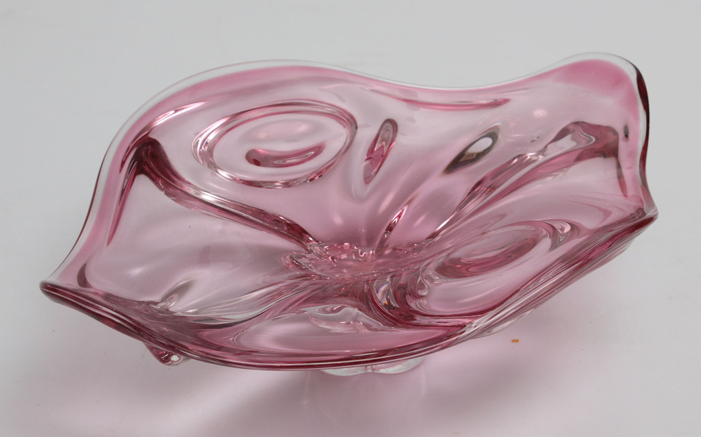Pink glass utensil