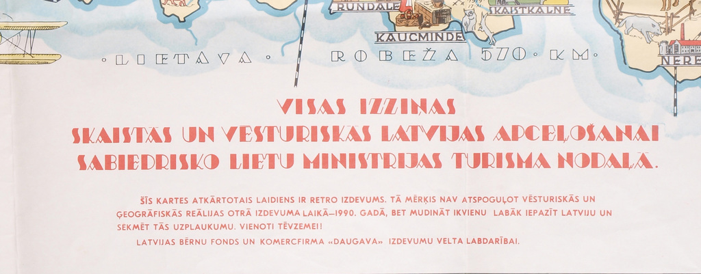 Latvian tourism map
