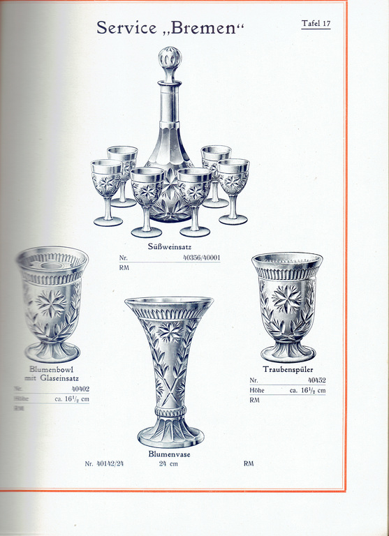 Glass products catalog