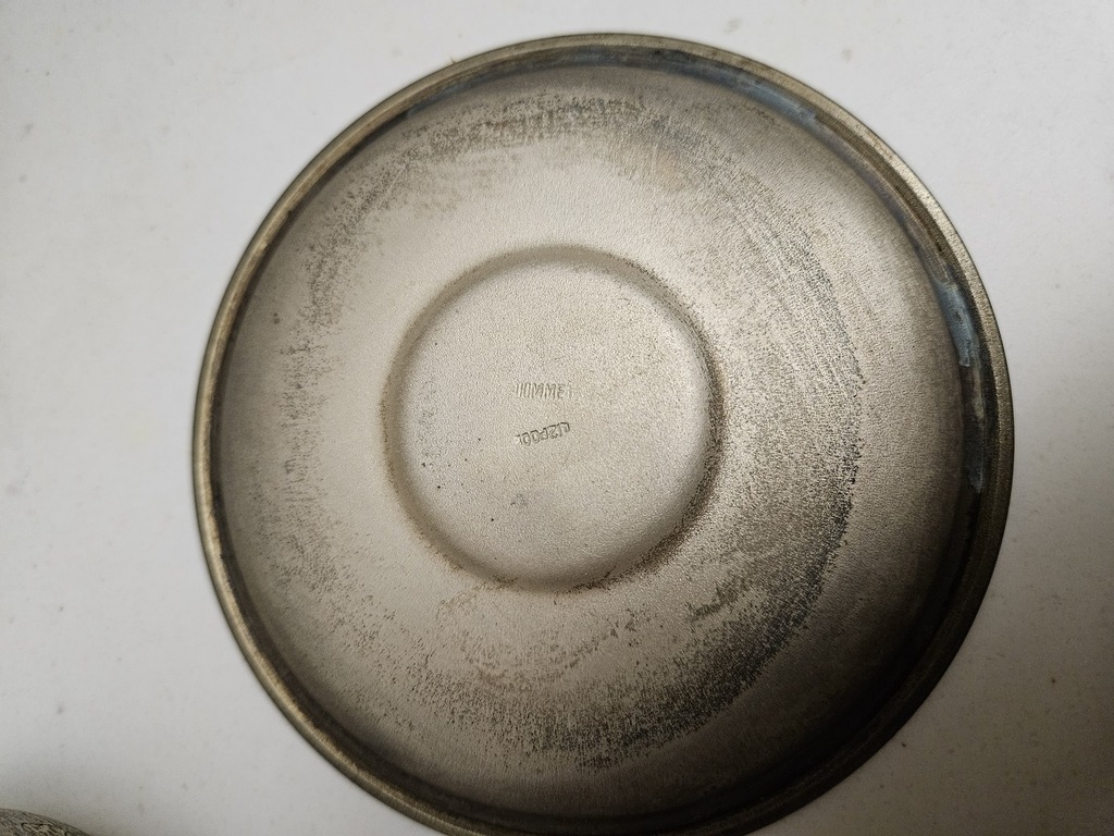 A metal cup