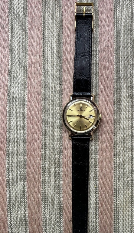 Мужские швейцарские часы Swiss Sorna 17 jewel Dress 