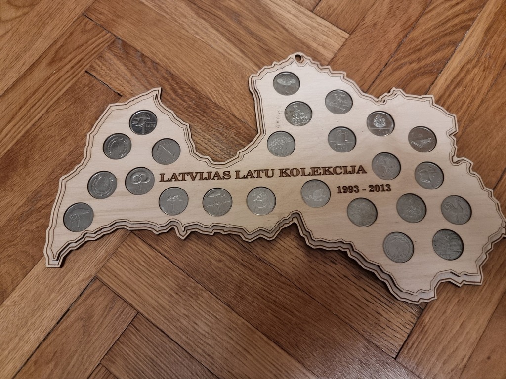 full collection of Latvian lats