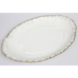 Porcelāna servējamais šķīvis ar zeltījumu