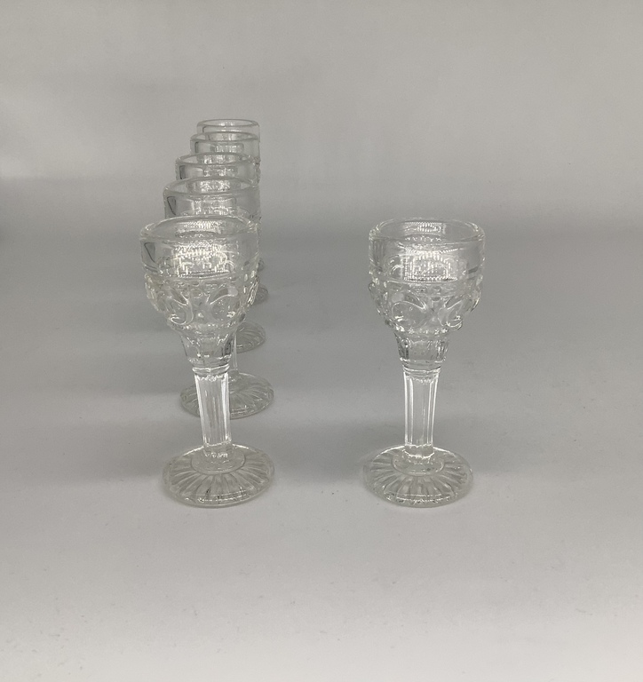 Old set of glasses, Imperial Russia, Thick-walled glass, From the collection.