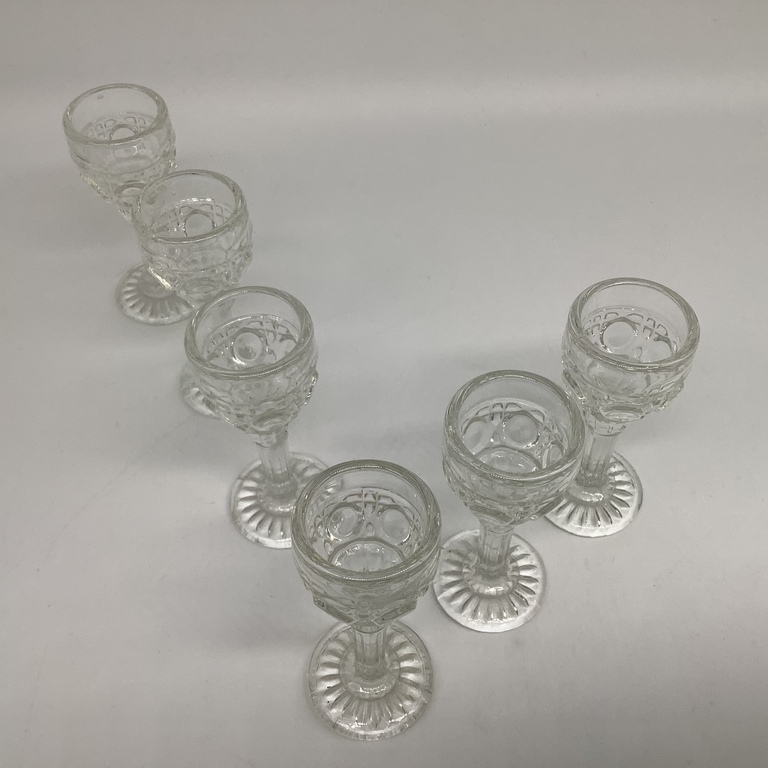 Old set of glasses, Imperial Russia, Thick-walled glass, From the collection.