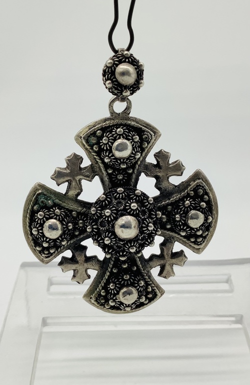 Antique Bavarian silver cross. From a noble family