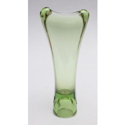 Green glass vase from Livani factory
