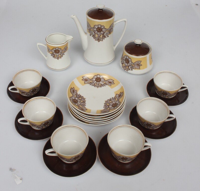 Porcelain cofee set for 6 persons