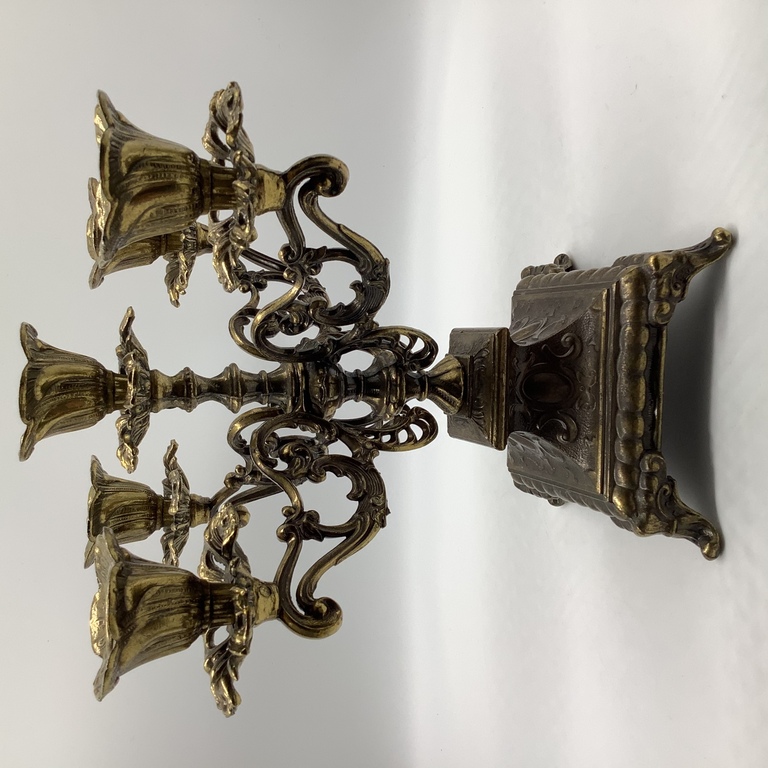 Bronze candlestick, France, late 19th century. Artistic casting.