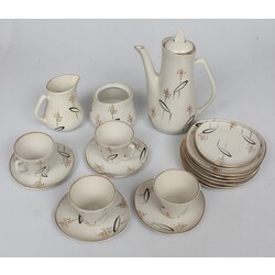  Incomplete porcelain coffee service for 6 persons
