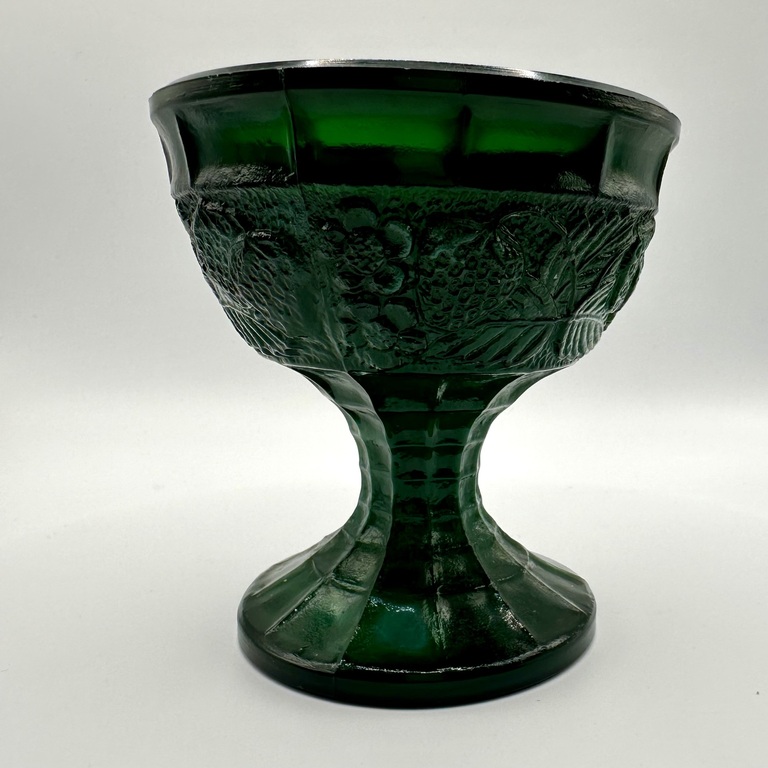 Чешское стекло в стиле ар-деко 1930 года, чаша из малахитового нефритового стекла 