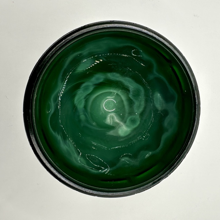 Чешское стекло в стиле ар-деко 1930 года, чаша из малахитового нефритового стекла 