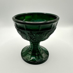 Czech Art Deco glass 1930 malachite jade glass bowl 