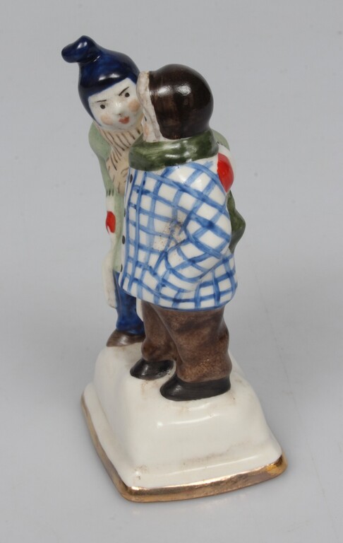 Porcelain figurine ''Winter walk''