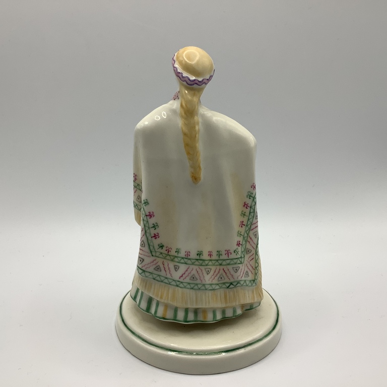 figurine, Girl in folk costume, porcelain, Riga (Latvia), Jacob Jessen factory, 1933-1935.
