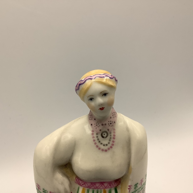 figurine, Girl in folk costume, porcelain, Riga (Latvia), Jacob Jessen factory, 1933-1935.