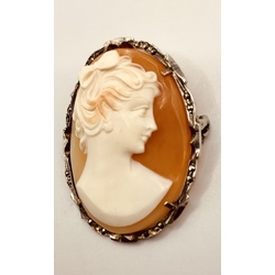 Very beautiful, antique cameo on a silver base. Hand carved.