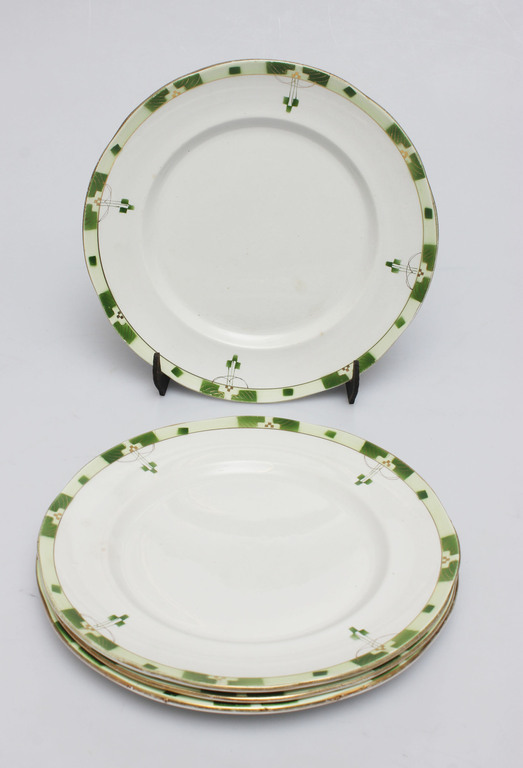 Фарфоровые обеденные тарелки в стиле модерн 4 шт. 