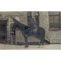 Fotogrāfija Kareivis zirga mugurā