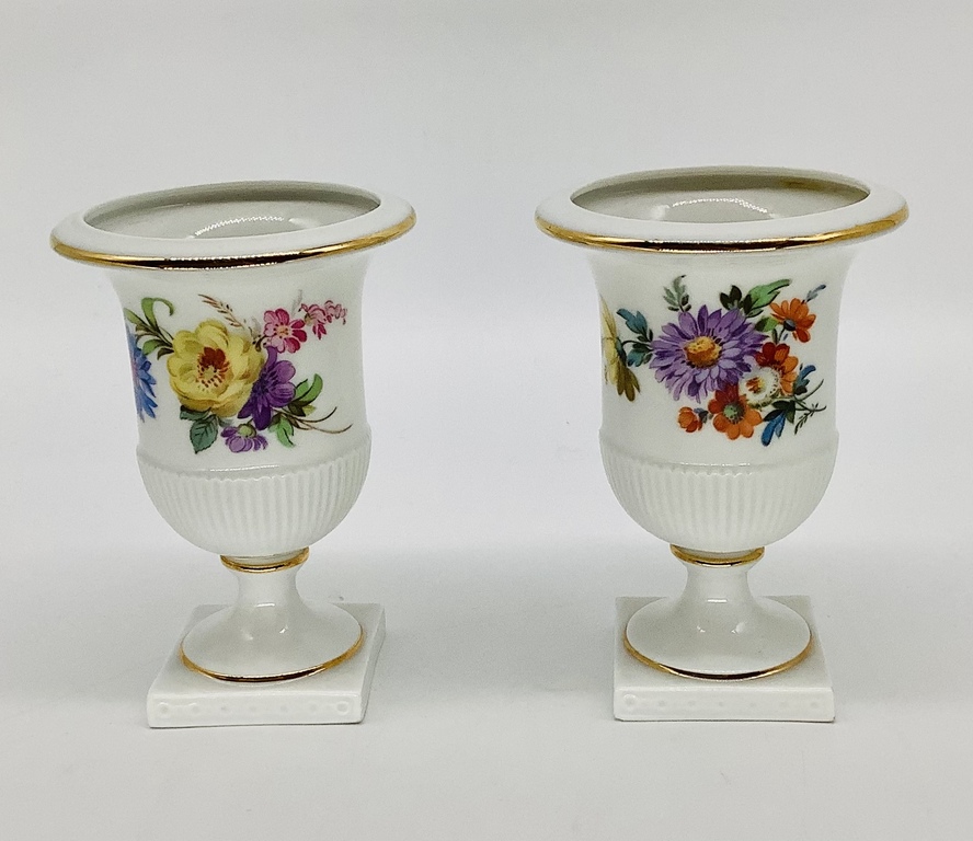 Furstenberg.2 miniature vases.Hand painted.Rare.