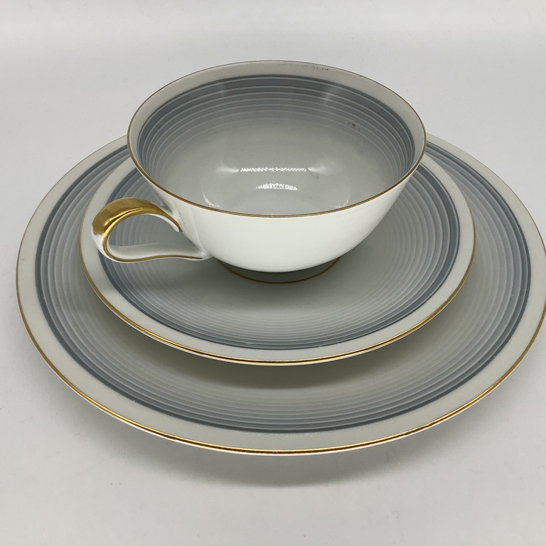 Ideal shape and beauty.Tea trio made of the finest porcelain.Bavaria.Art Deco.