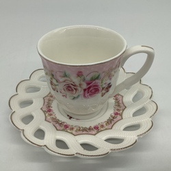 Zellerfeld Elegant coffee pair with slotted porcelain saucer