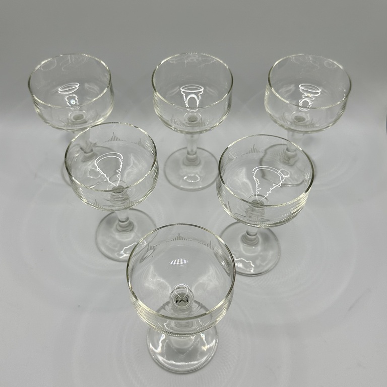 Glass factory “Ilguciems” Manual grinding. Wine glasses.